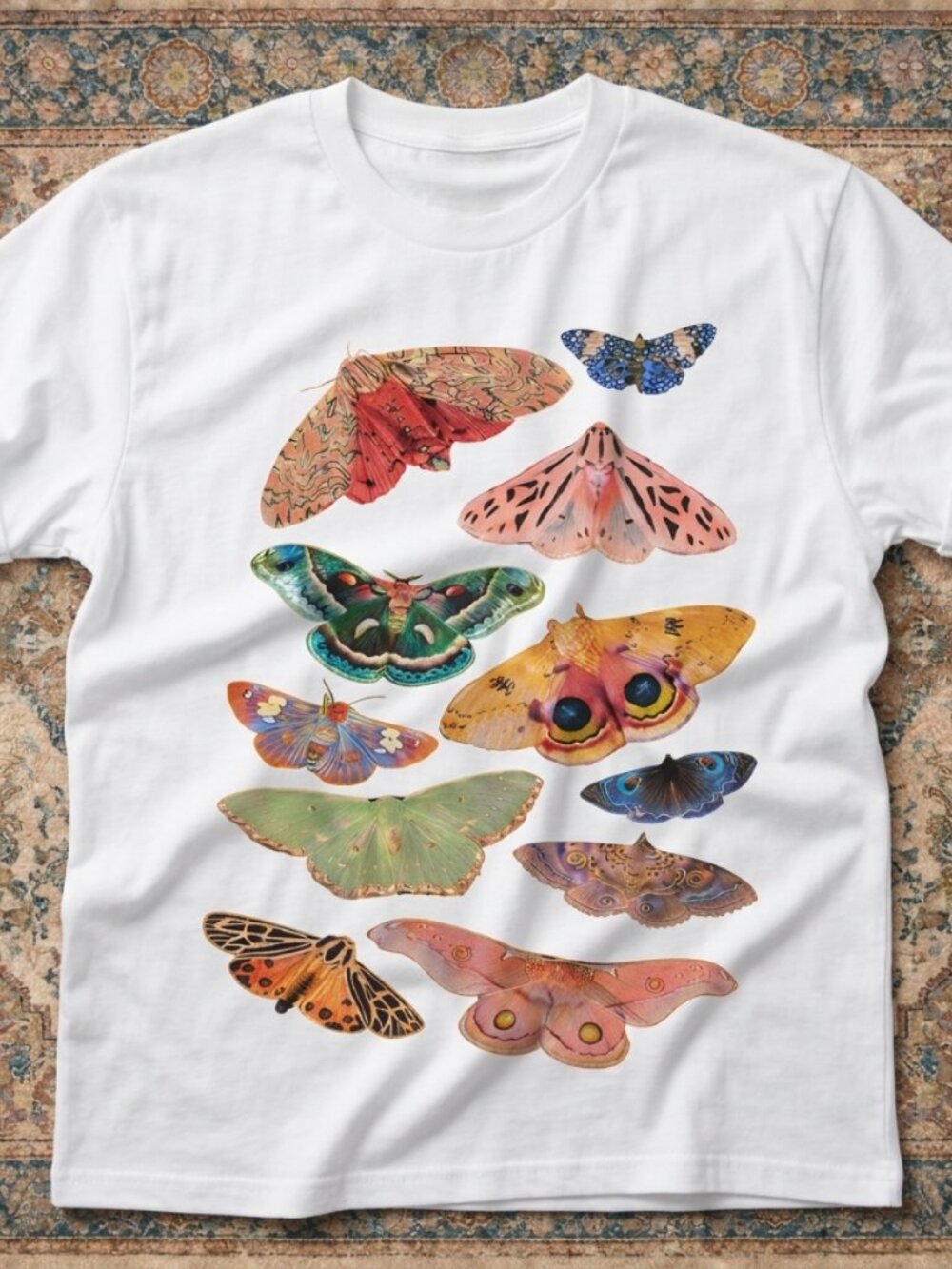 Aesthetic Butterfly Moth Botanical Art Graphic Tee